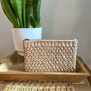 Madewell Leather Pouch Clutch - Woven Edition